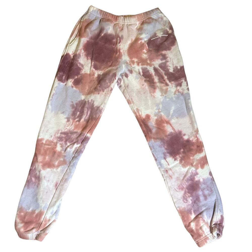 Spiritual Gangster Comfy Sweatpants, Pastel Tie Dye, XS